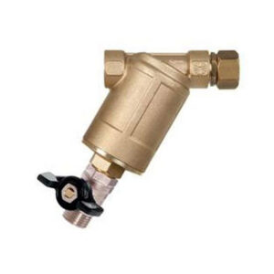 ANGLED BRASS FILTER WITH REVERSE LOCKING NUT